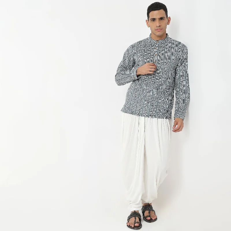 Regular Fit Printed Short Kurta