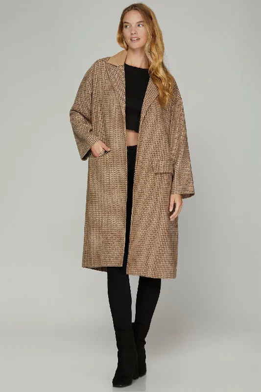 Everything I See Oversized Check Print Coat