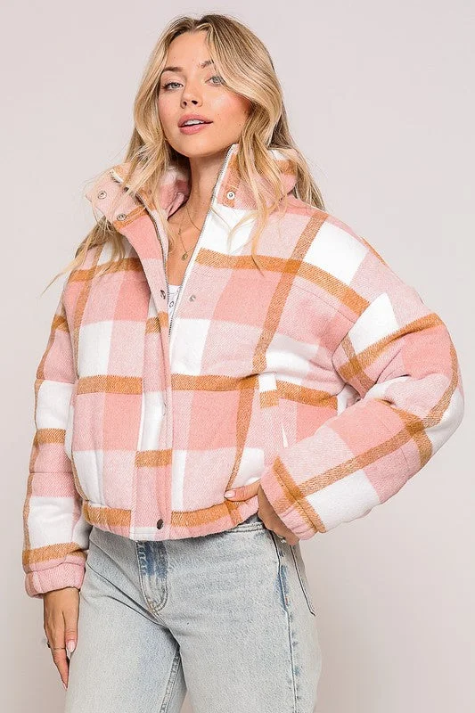 Fever Dream Plaid Puffer Jacket