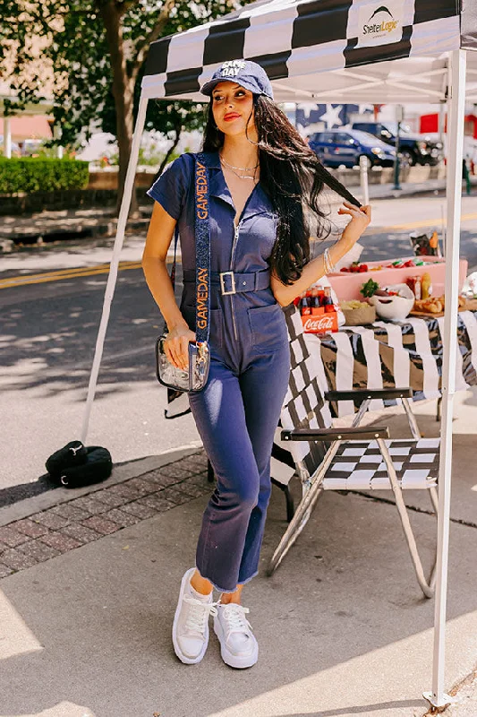 Major Charisma Denim Jumpsuit In Navy