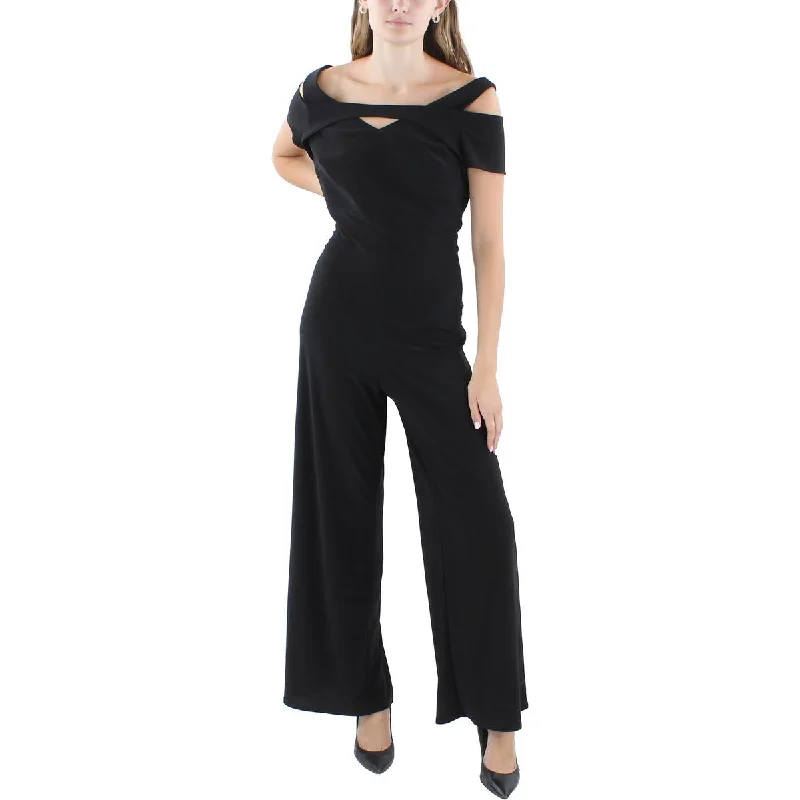 R&M Richards Womens Petites Solid  Jumpsuit