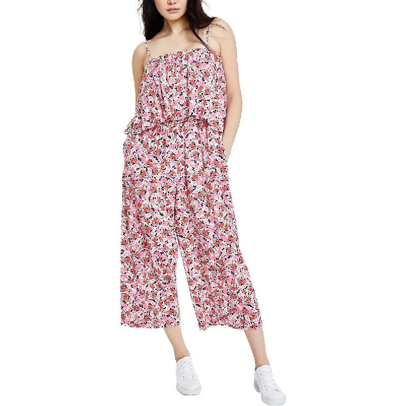 Tommy Hilfiger Womens Drapey Floral Jumpsuit