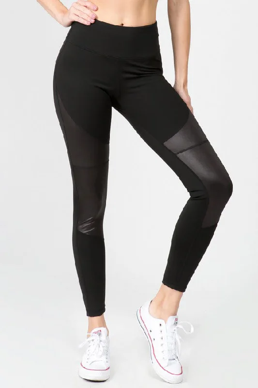 Active Matte Liquid Panel Moto Legging