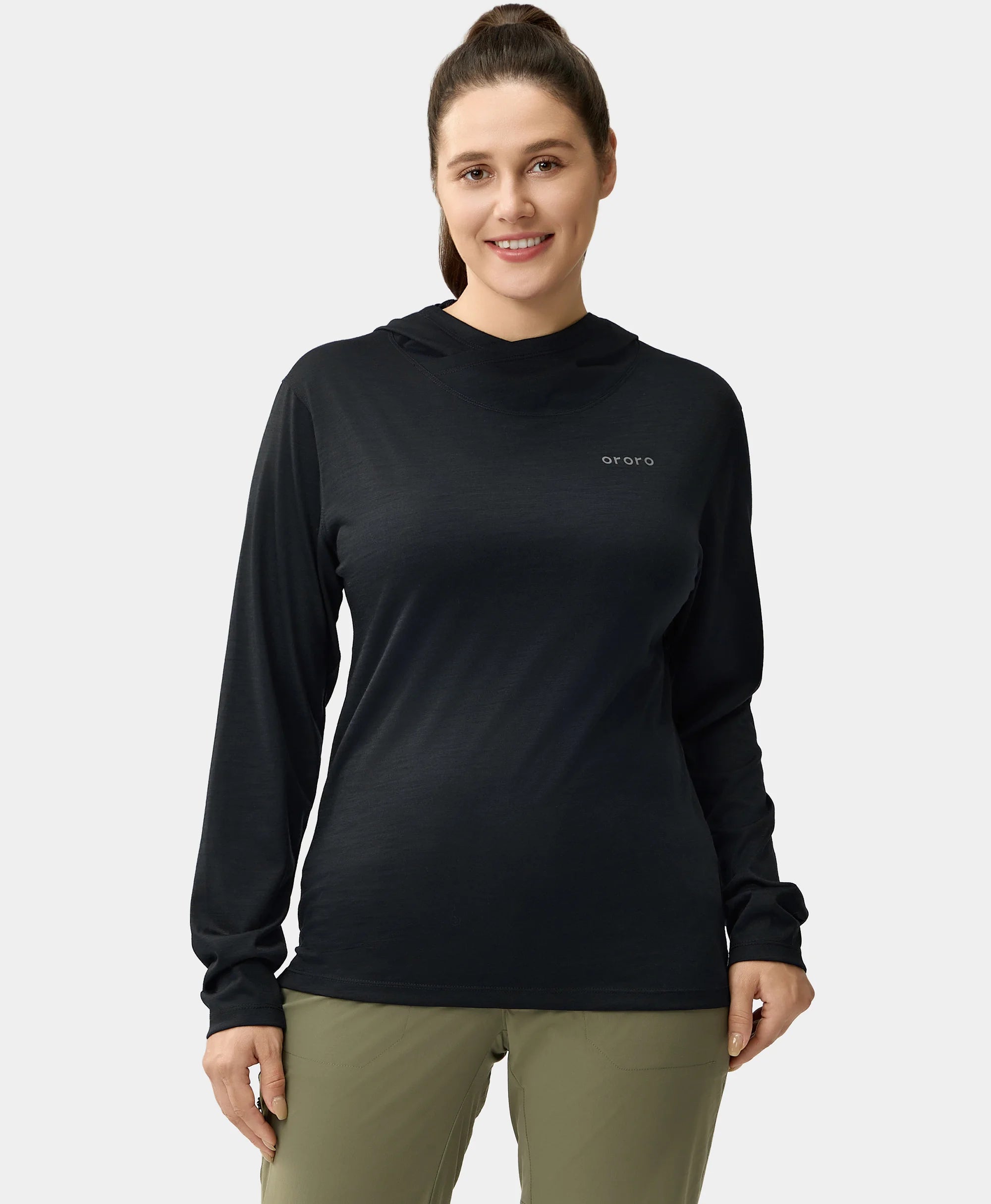 Aoraki Unisex Merino Wool Blend Baselayer - Black