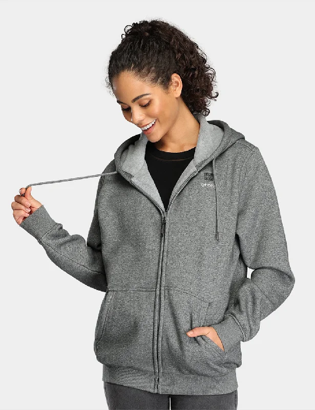 Unisex Heated Fleece Hoodie - Flecking Gray